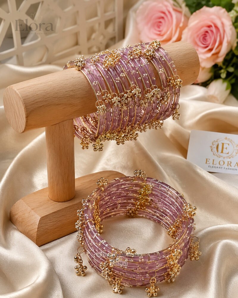 Kashmiri Churi with Jhumka – Lavender Premium Collection