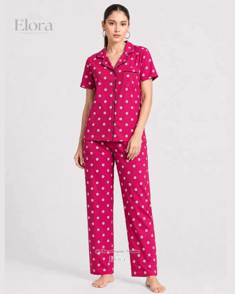 Signature Berry Blossom Notch Collar PJ Set - Image 2