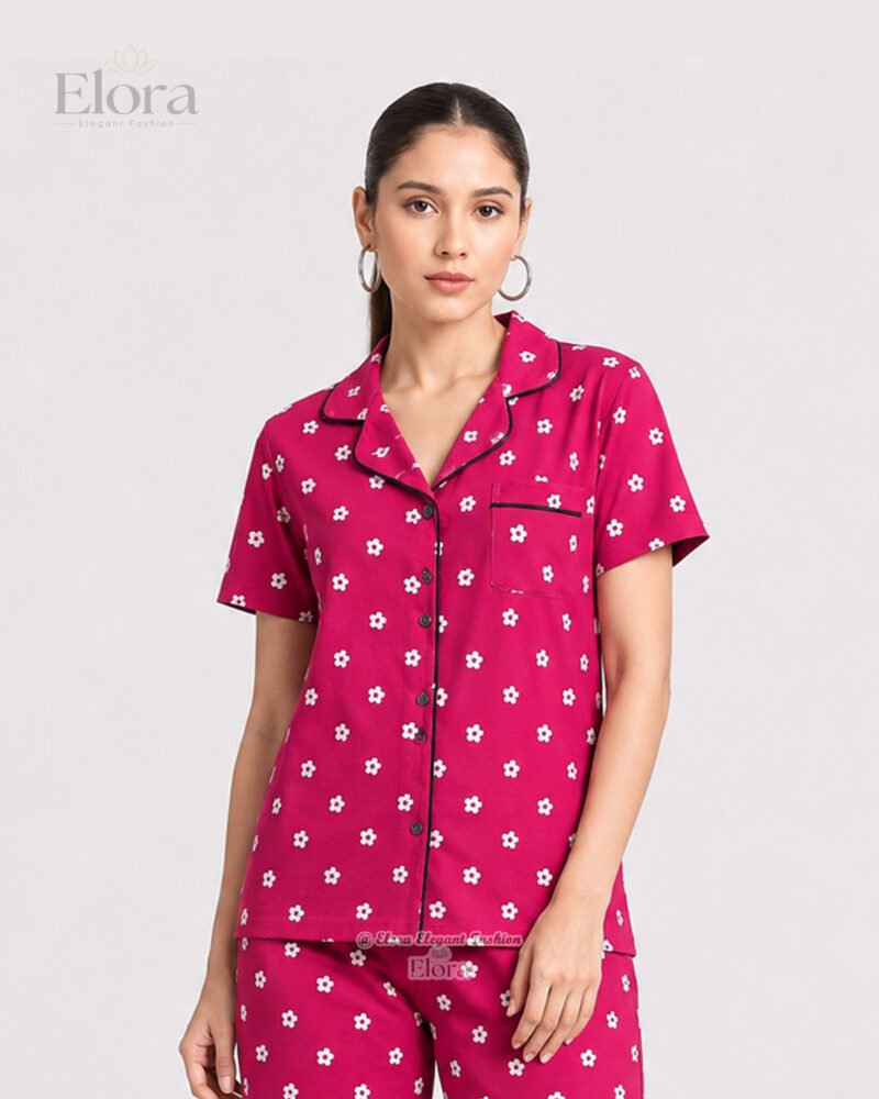 Signature Berry Blossom Notch Collar PJ Set