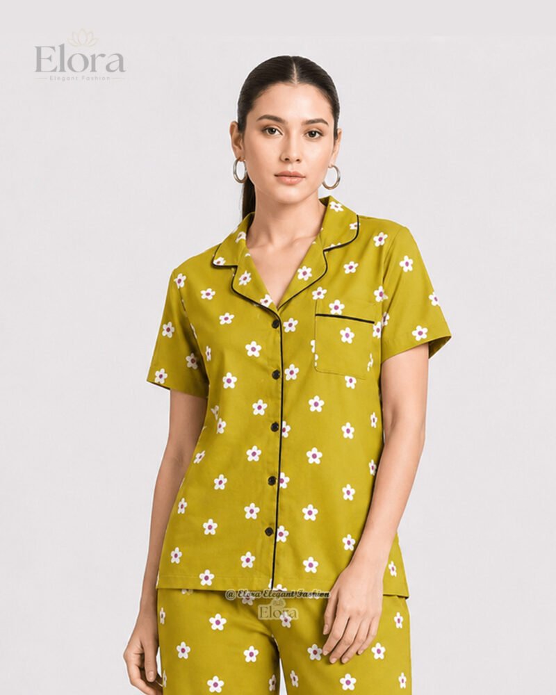 Elora Luxe Magenta Daisy PJ Set