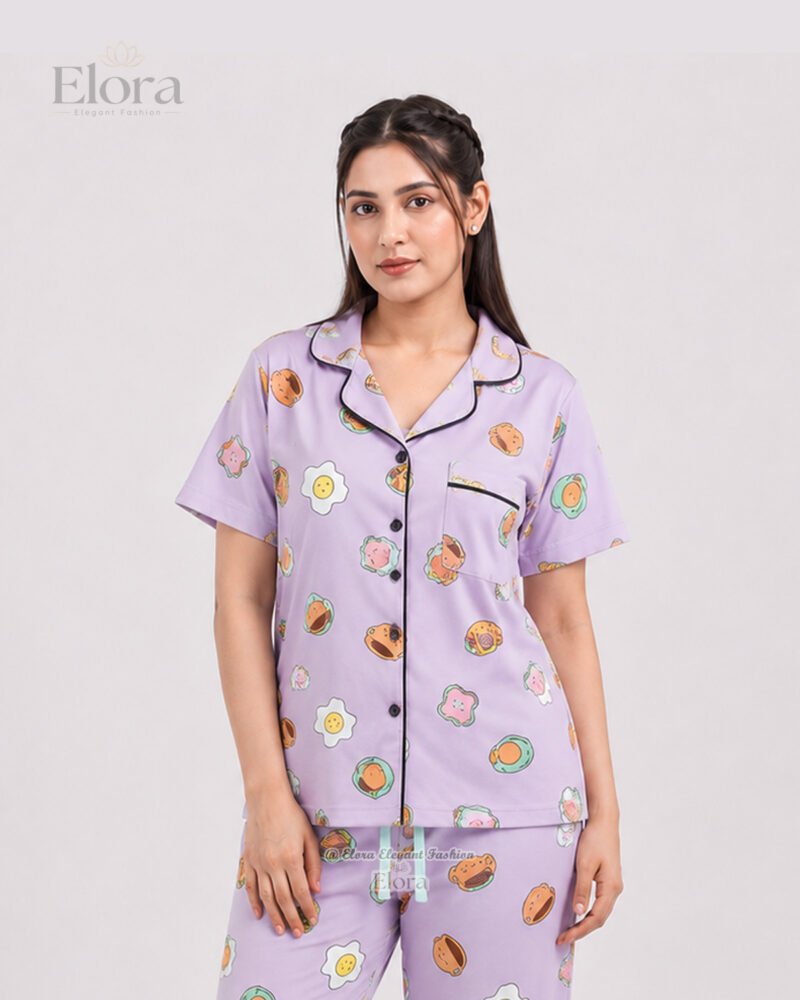 Elora Luxe Lavender Breakfast PJ Set