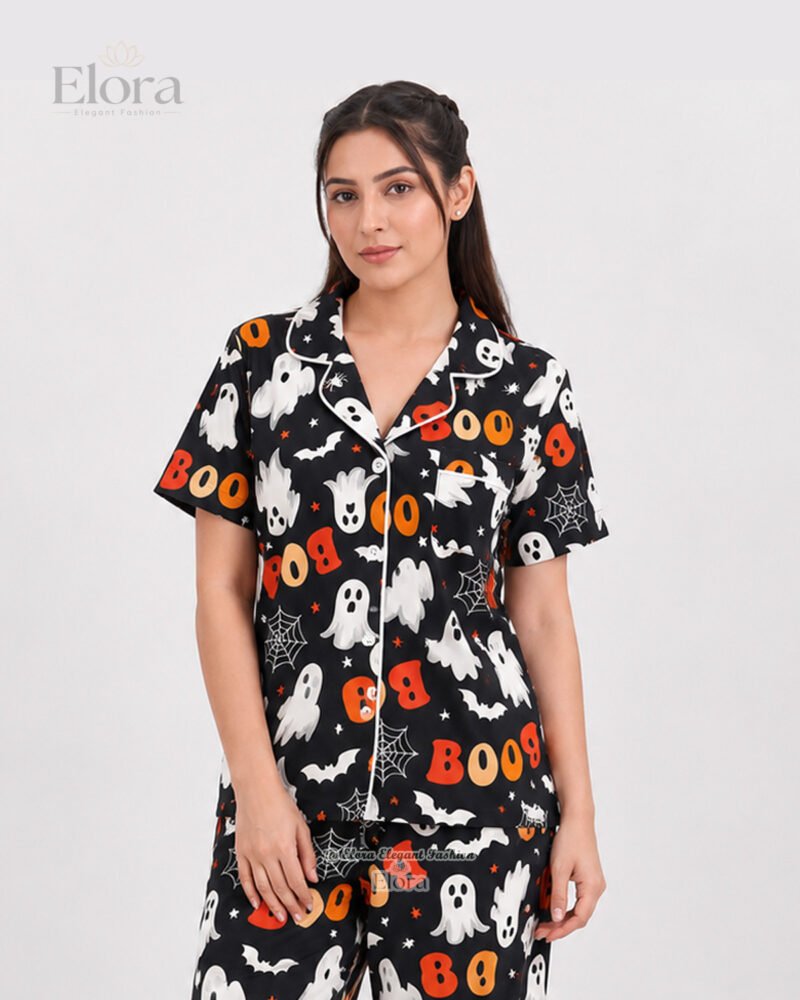 Elora Luxe Spooky Boo & Ghost PJ Set