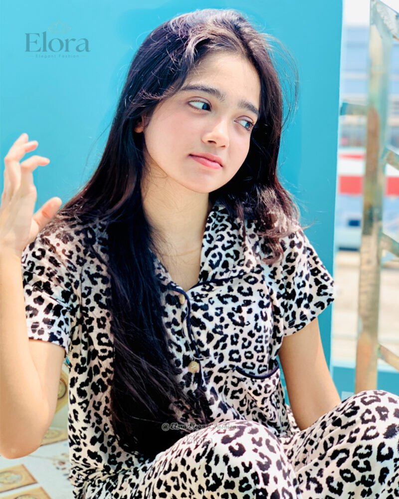 Elora’s Premium PJ Set – Black & White