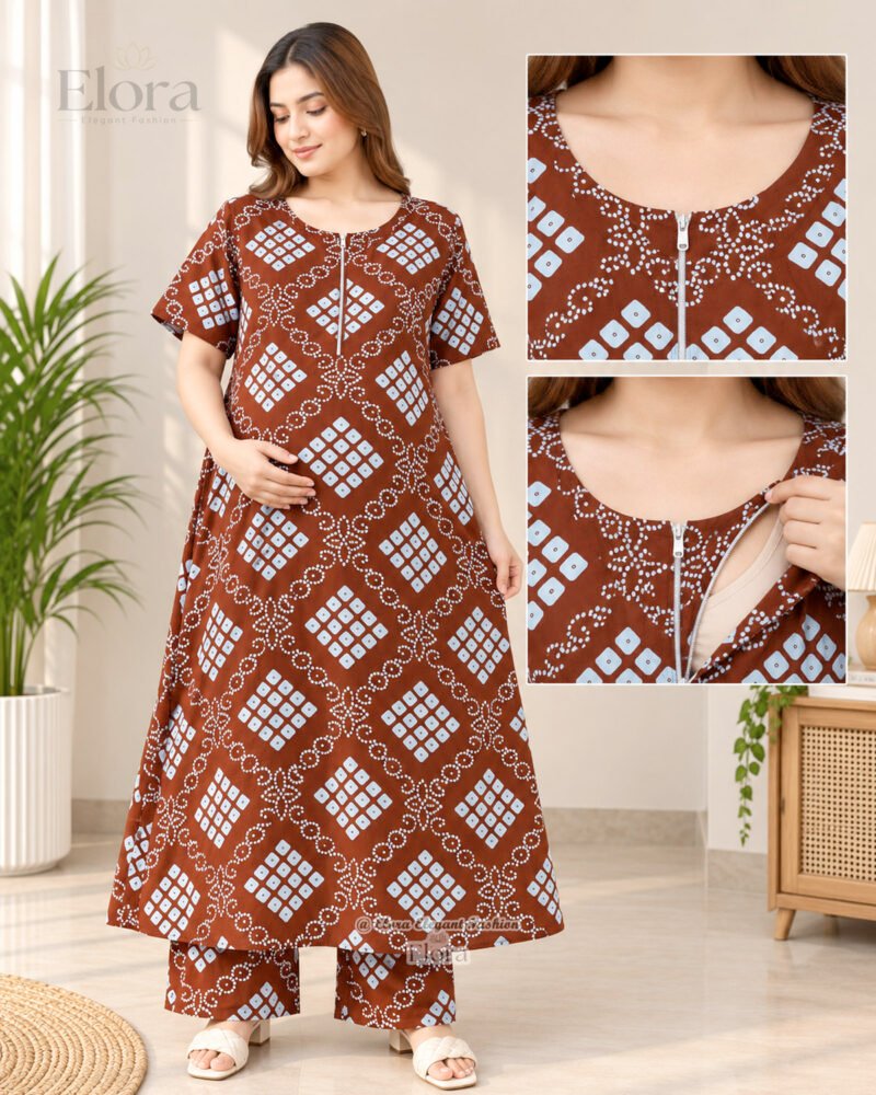 Elora Premium Linen Maternity & Breastfeeding Friendly Maxi Set