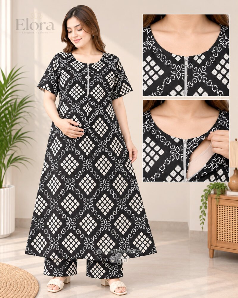 Elora Premium Linen Maternity & Breastfeeding Friendly Maxi Set