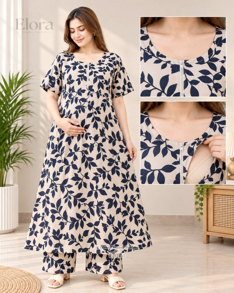 Elora Premium Linen Febric Maxi / Gown set Creamy Off-White