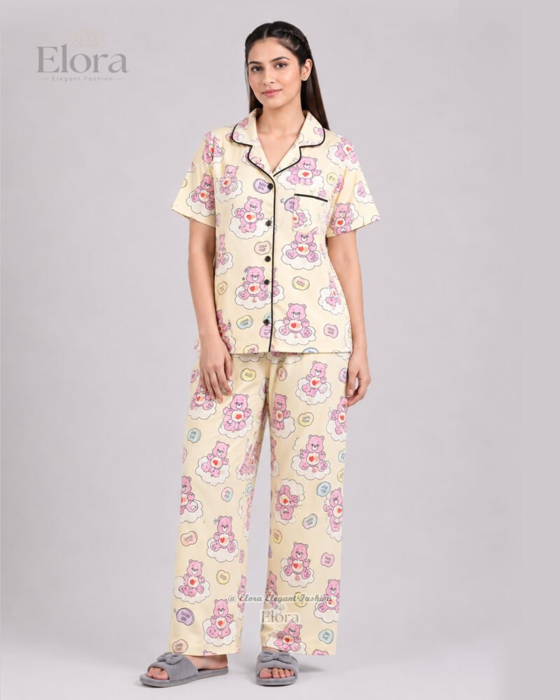 Elora Luxe Buttercream Care Bear & Cloud PJ Set - Image 2