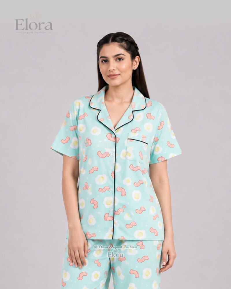 Premium Mint Bacon & Eggs PJ Set