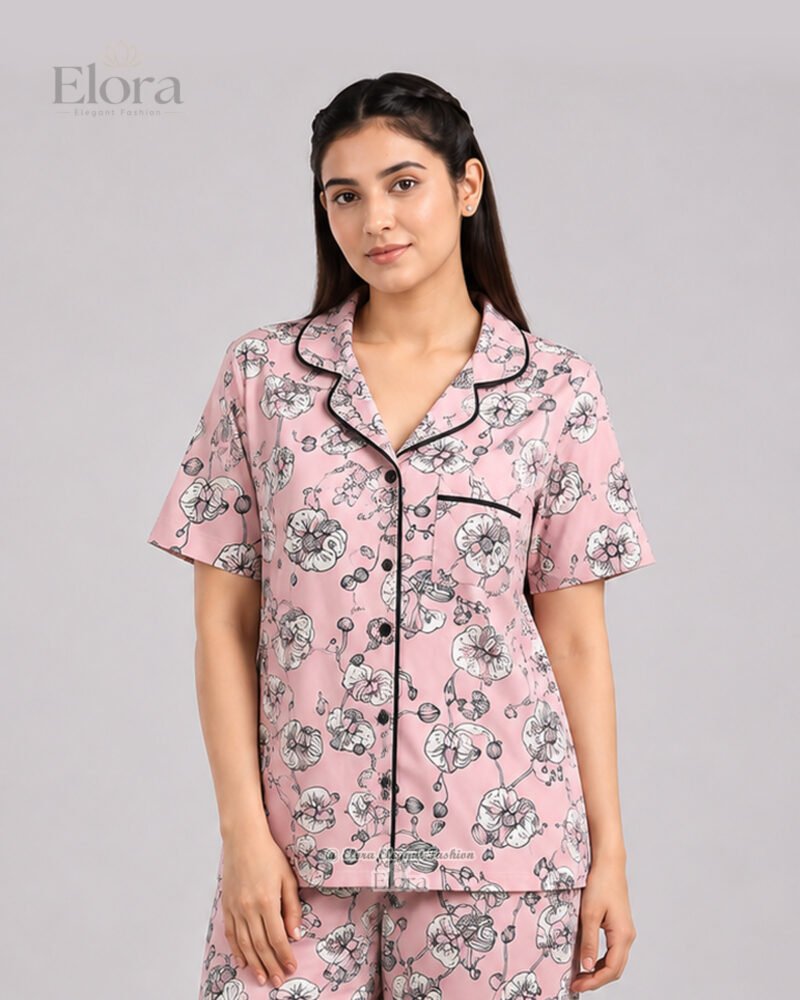 Elora Luxe Rose Sketch Orchid PJ Set