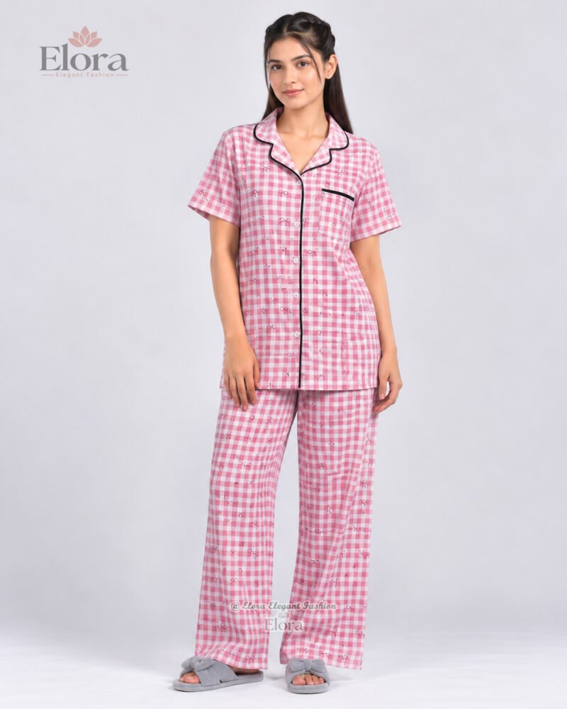 Elora Pokie Gingham Check PJ Set - Image 2