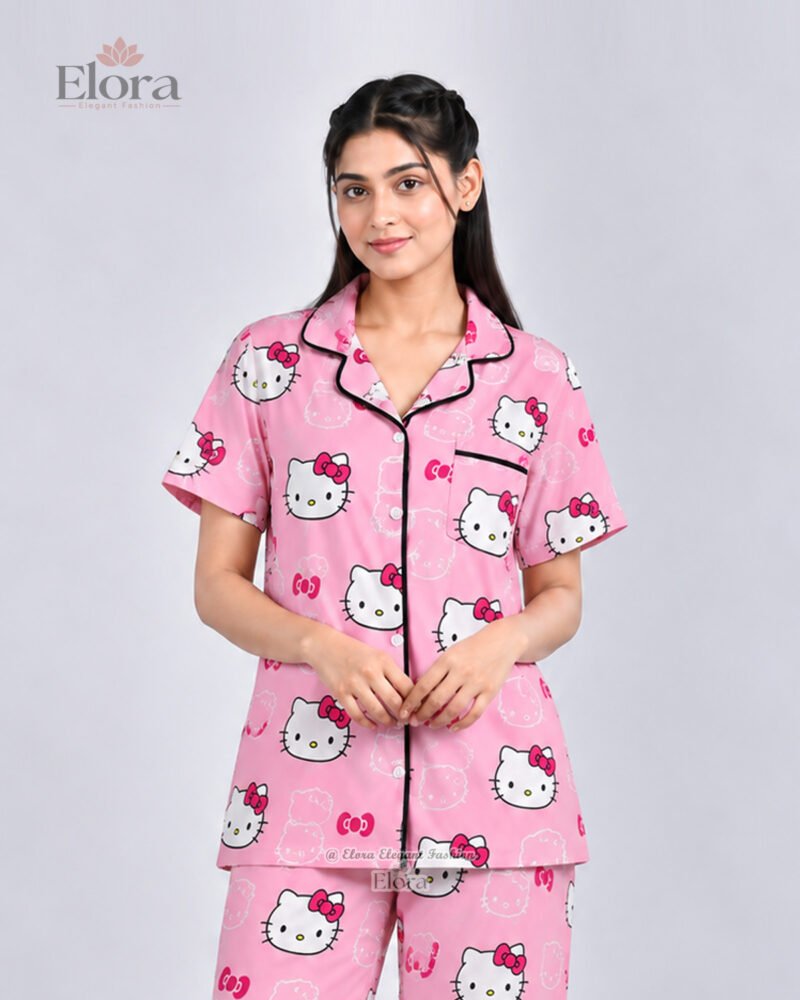 Elora Candy Pink Kitty PJ Set