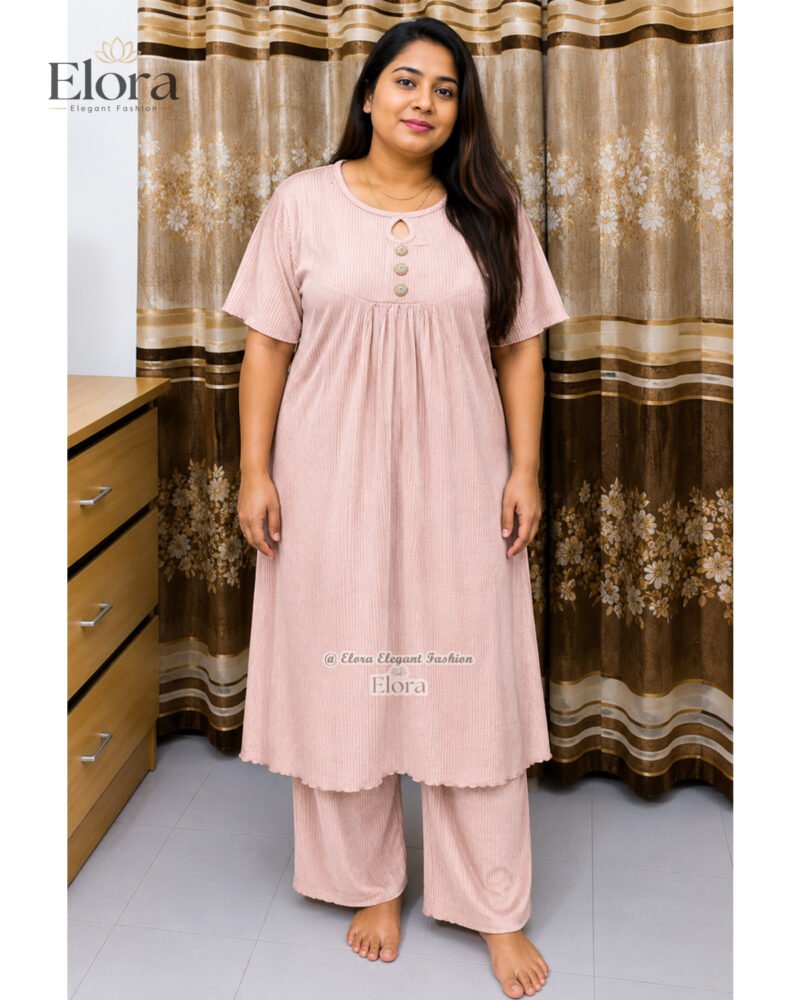 Elora Plus Size Homewear Tunic Set - Image 2