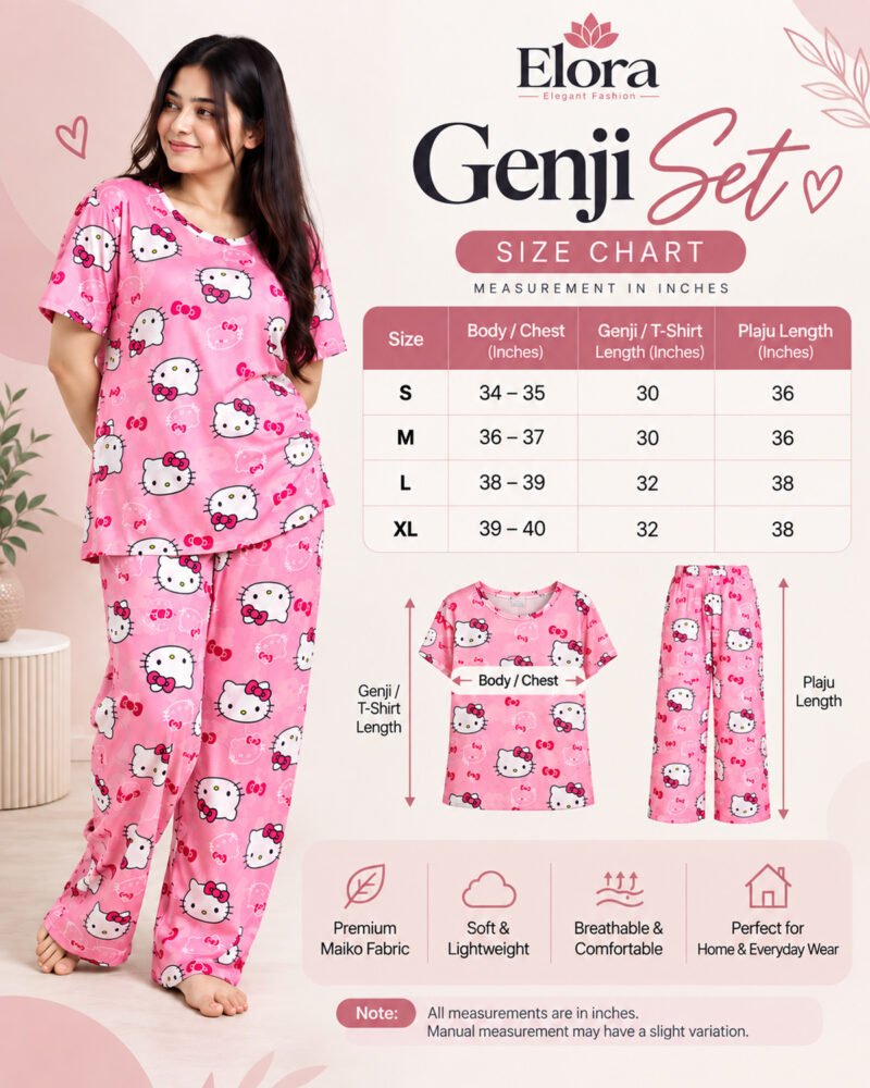 Elora Premium Light Leopard Printed Genji Set - Image 4