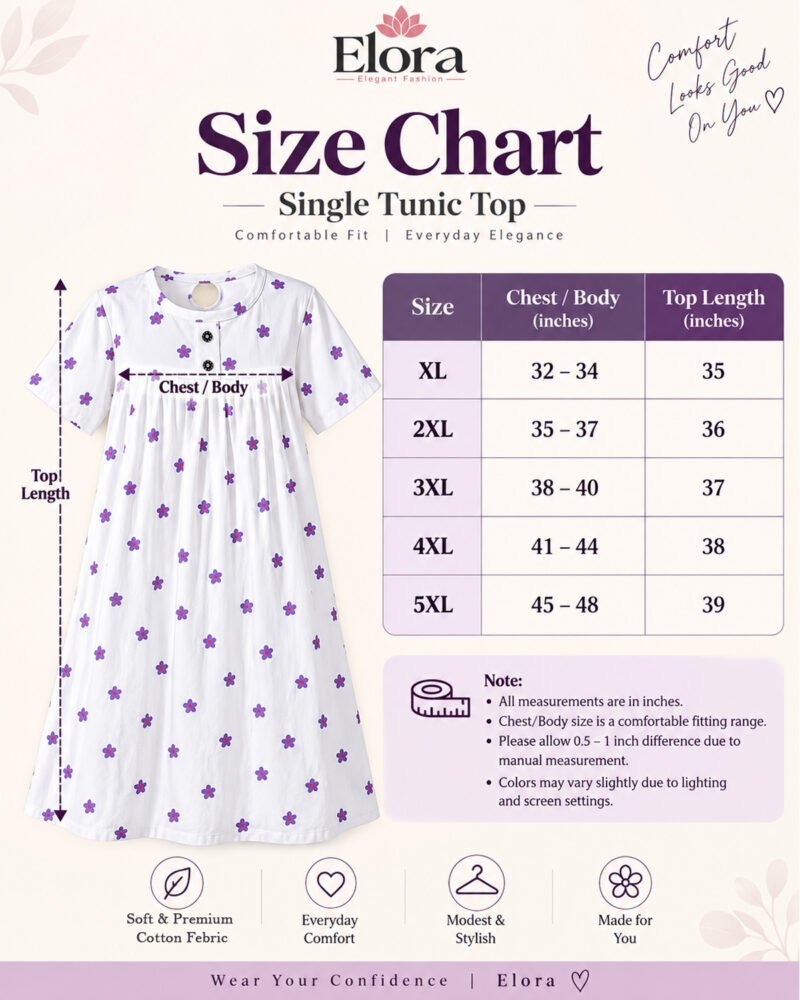 Elora Chocolate Daisy Plus Size Tunic Top - Image 2
