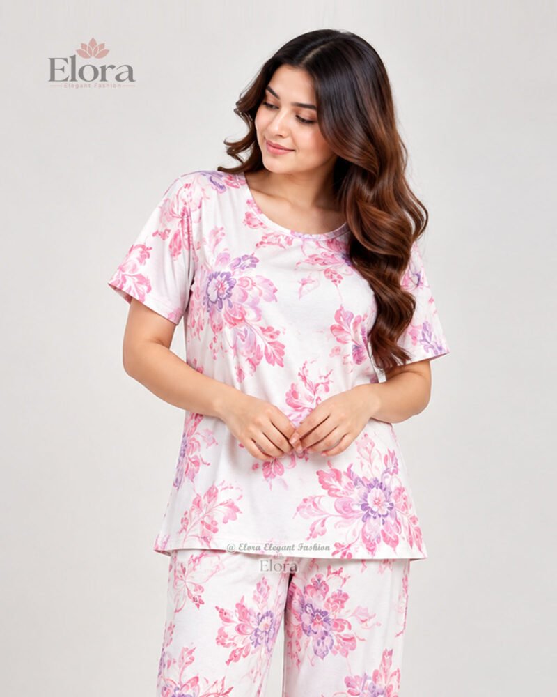 Elora Premium Maiko Fabric Floral Printed Genji Set