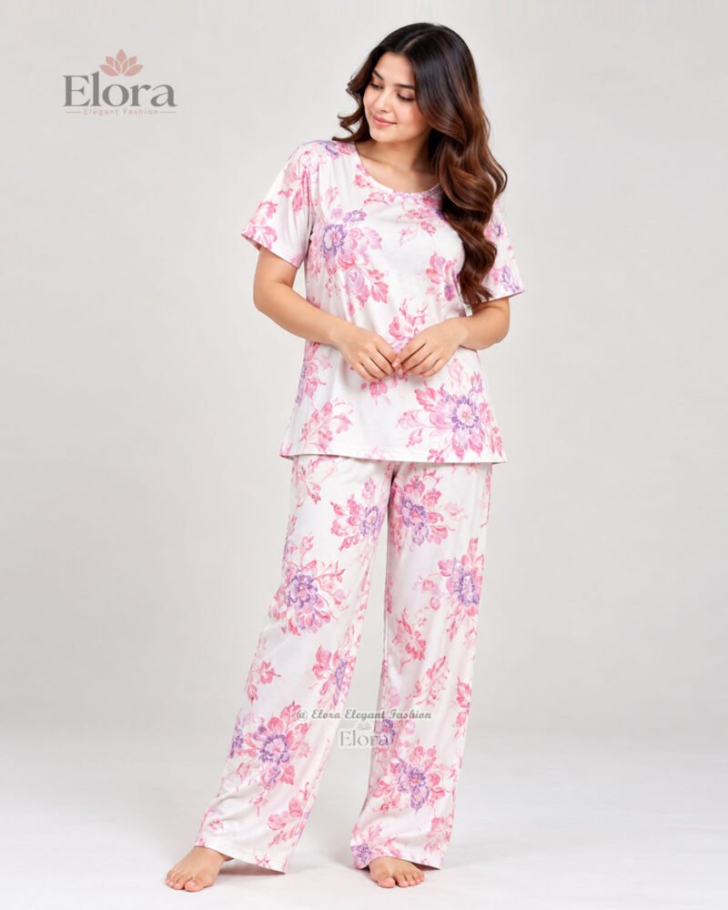 Elora Premium Maiko Fabric Floral Printed Genji Set - Image 2