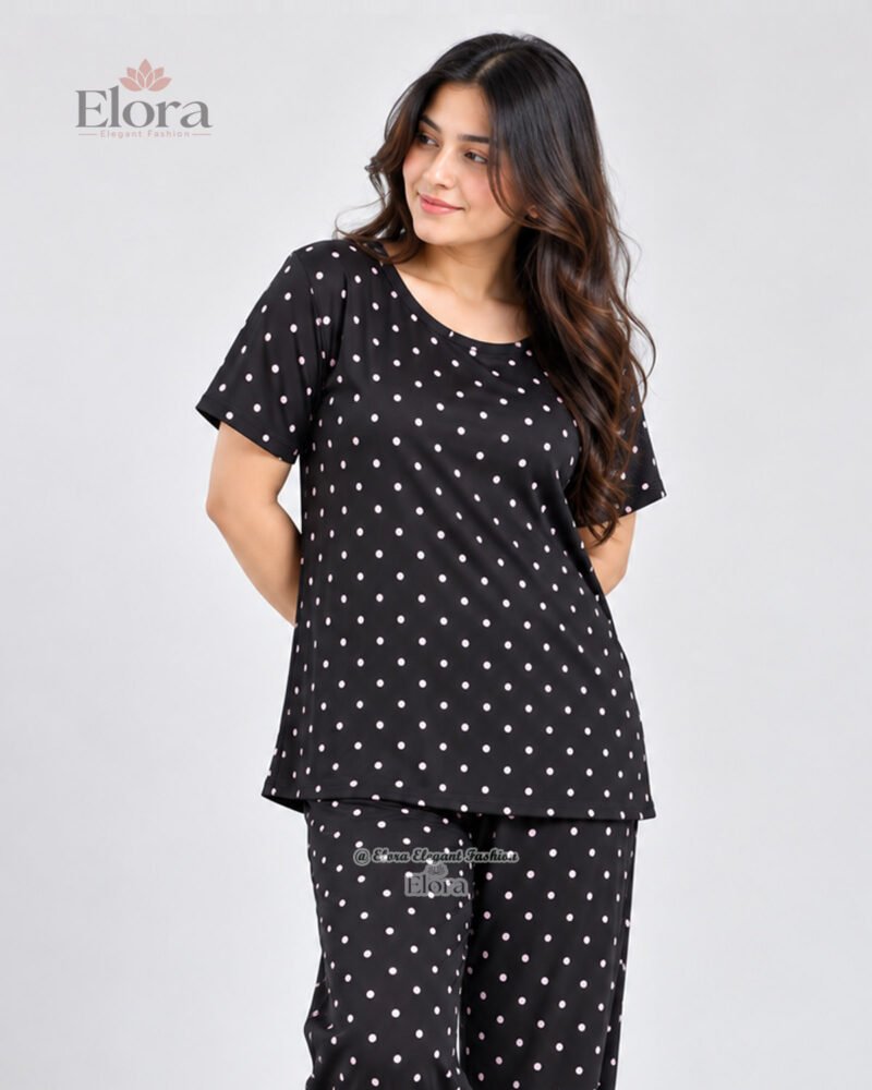 Elora Premium Maiko Fabric Polka Dot Printed Genji Set