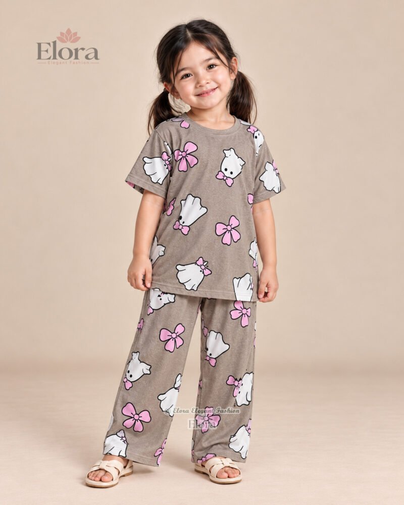 Child friendly Cozy Ghost Premium  Fabric Genji Set