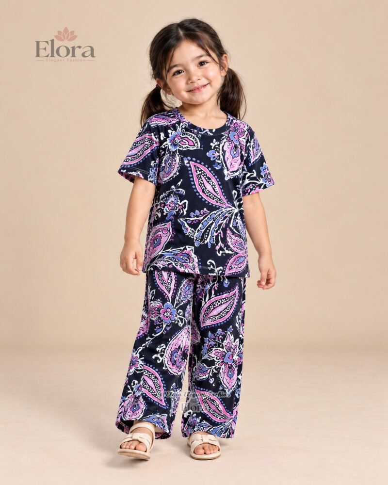 Elora Kids Floral Paisley Premium Fabric Genji Set