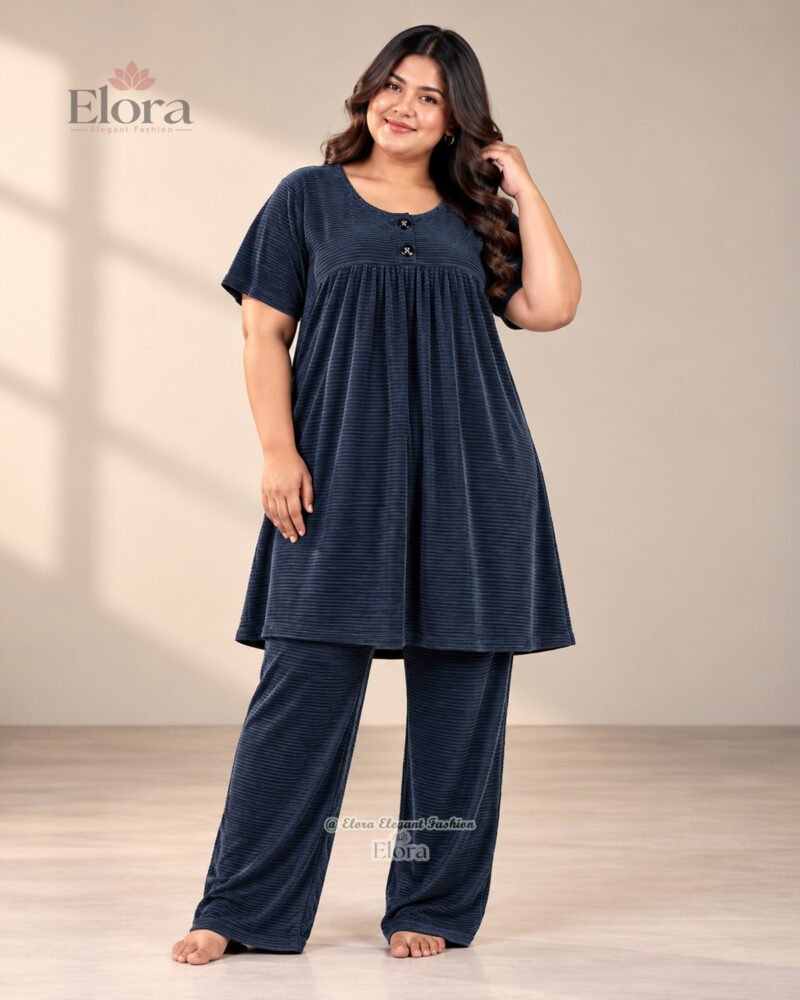 Elora Women’s Plus Size Premium Ribbed Tunic Set