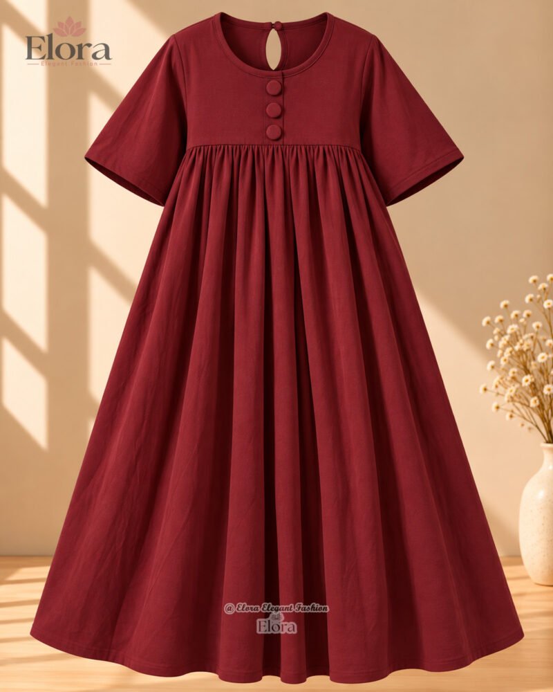 Elora Women’s Plus Size Soft Tunic Top – Maroon