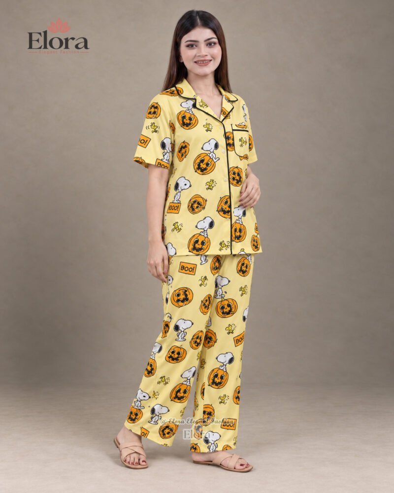 Elora Premium Plus Size Canary Yellow PJ Set