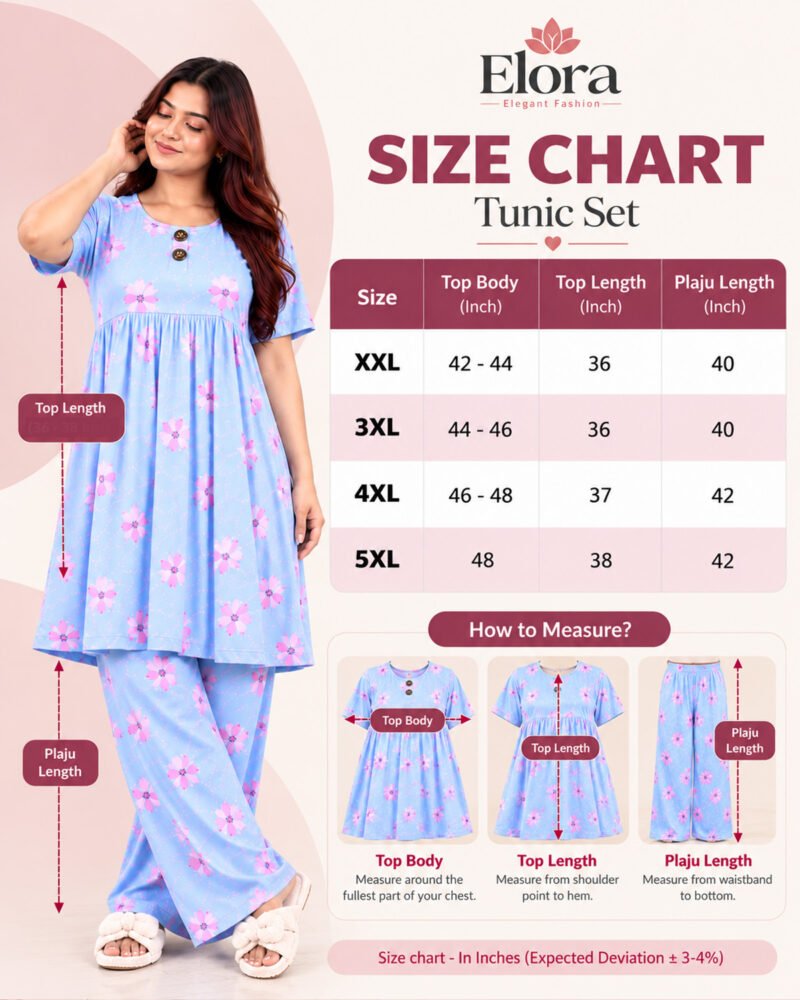 Elora Women’s Plus Size Premium Ribbed Tunic Set - Image 2